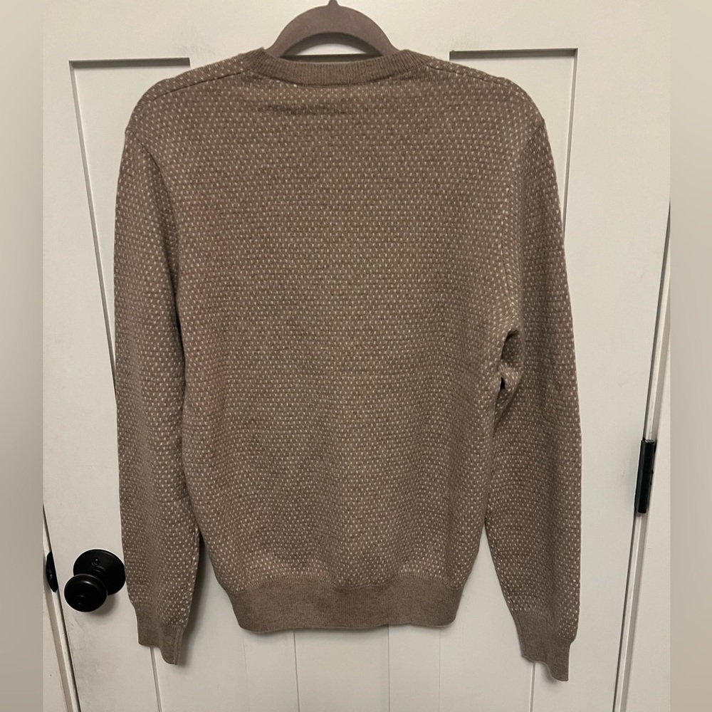 K + J Wool Cashmere Tan Crew Neck Pull Over Sweater Size Small NWT - Picture 2 of 5